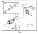 Electric Starter Diagram and Parts List for 254422-0535-01  Briggs and Stratton Engine